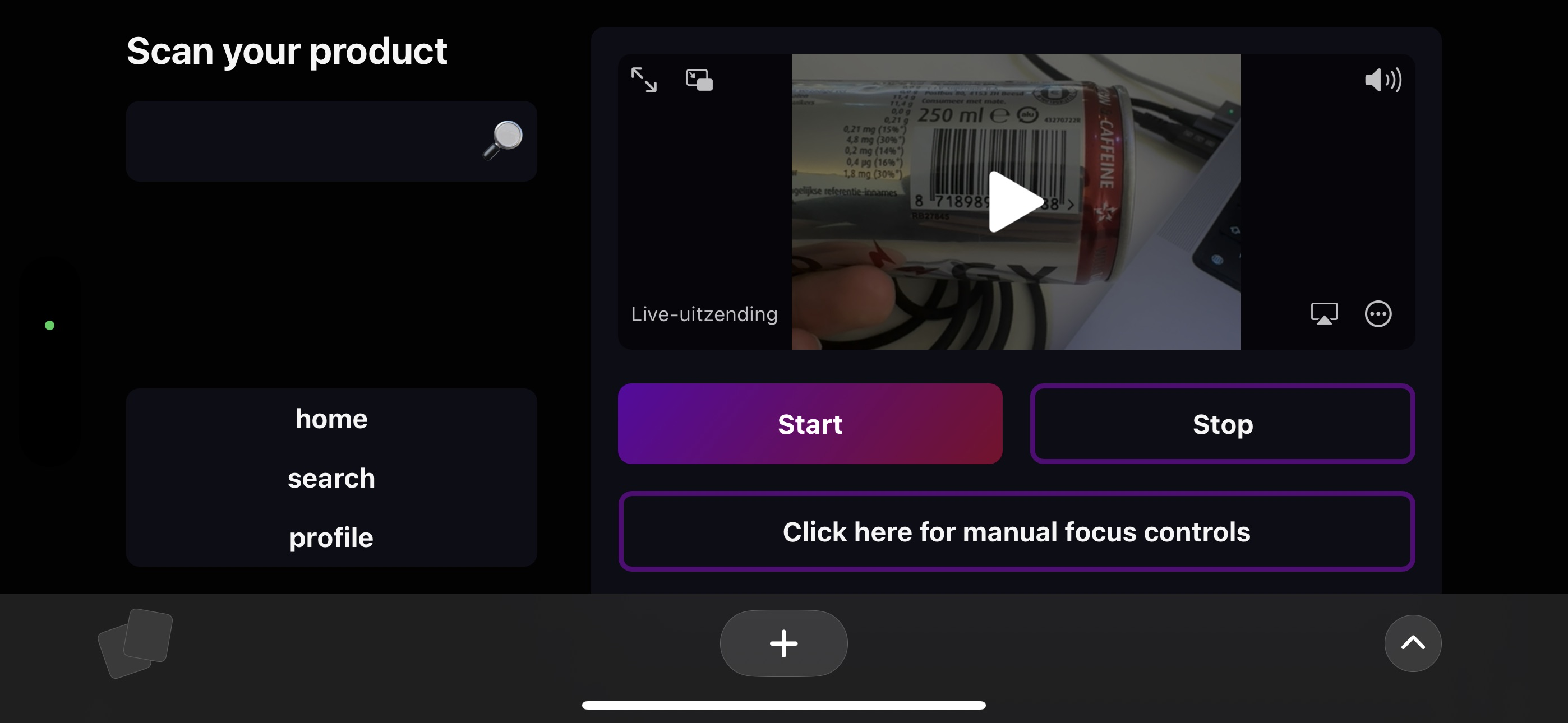 Product scanner app